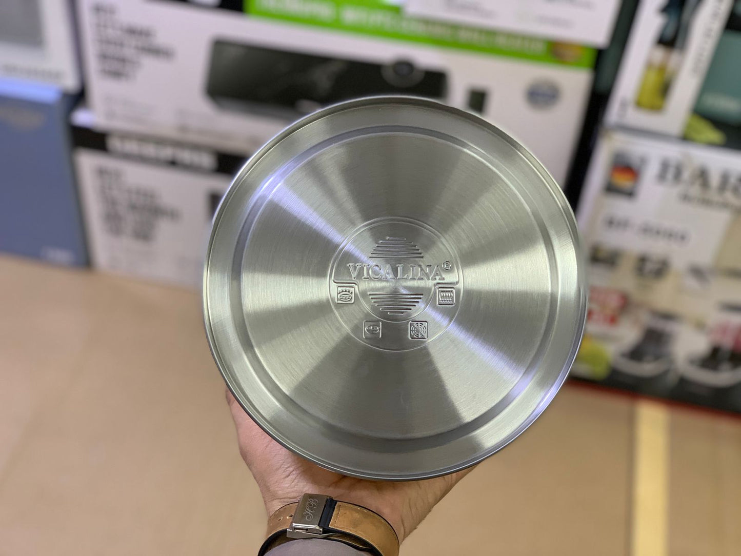 Vicalina brand Stainless steel Tea Kettles Golden,Metal and Black