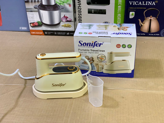 Sonifer brand portable Travel Iron 1300 watt and nonstick plate