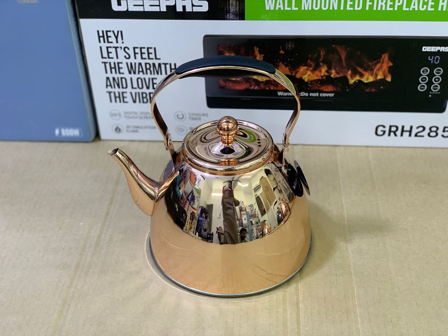 Vicalina brand Stainless steel Tea Kettles Golden,Metal and Black