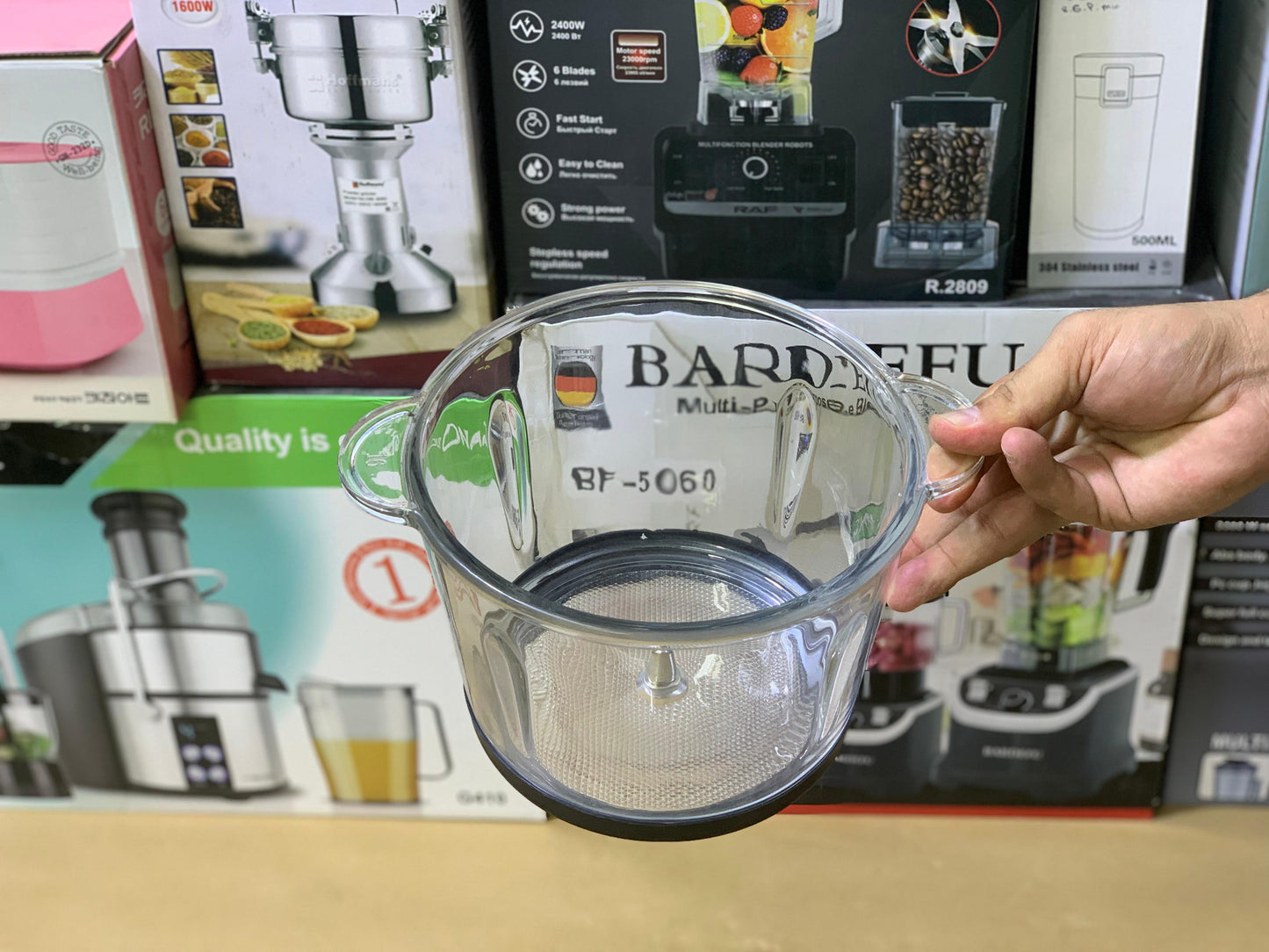 6 in 1 Food Chopper and Lasi maker double bowls and double blades